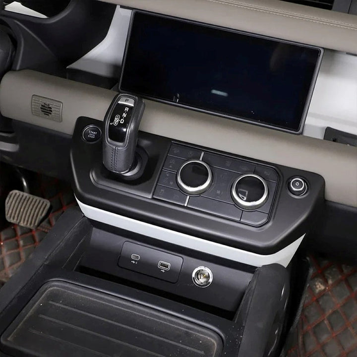 Car Craft Compatible With Range Land Rover Defender 90 110 L663 Lr129997 2020+ Car Center Console Gear Shift Dashboard Button Frame Trim Cover Gloosy Black - CAR CRAFT INDIA