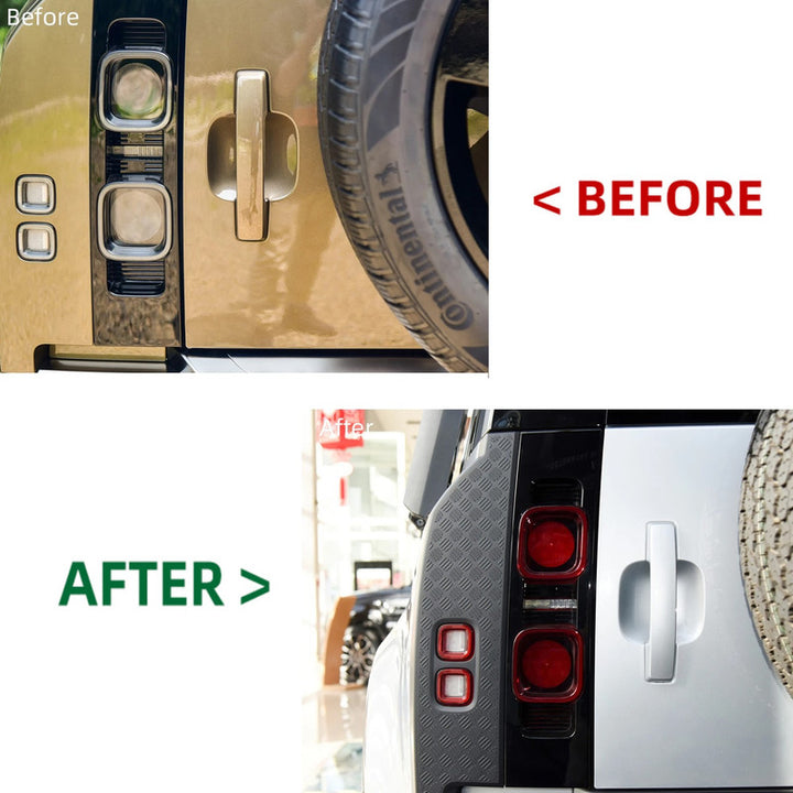 Car Craft Compatible With Range Land Rover Defender 90 L663 Lr129997 2020+ Side Moulding Body Kits Rear View Mirror Cover Front Rear Bumper Side Anti-scratch Protection Exterior Trim Glossy Black 90 - CAR CRAFT INDIA