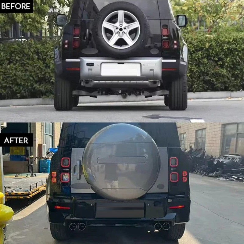 Car Craft Compatible With Range Land Rover Defender 90 110 130 L663 Lr129997 2020+ Upgrade Convert Facelift To Lumma Front Rear Bumper With Bodykit Splitter Skirts Lip Wheel Arch Lumma Style - CAR CRAFT INDIA