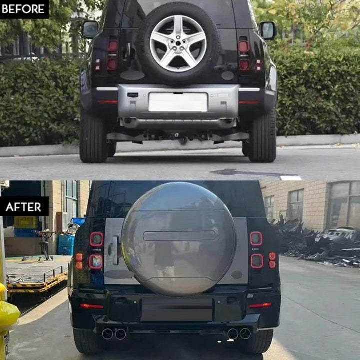 Car Craft Compatible With Range Land Rover Defender 90 110 130 L663 Lr129997 2020+ Upgrade Convert Facelift To Lumma Front Rear Bumper With Bodykit Splitter Skirts Lip Wheel Arch Lumma Style - CAR CRAFT INDIA