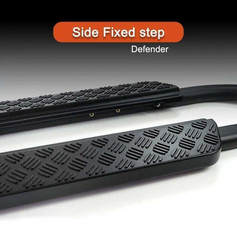 Car Craft Compatible With Range Land Rover Defender 90 L663 Lr129997 2020+ Non-slip Fixed Side Step Running Board Cheaquer Plate Style 4 Door - CAR CRAFT INDIA