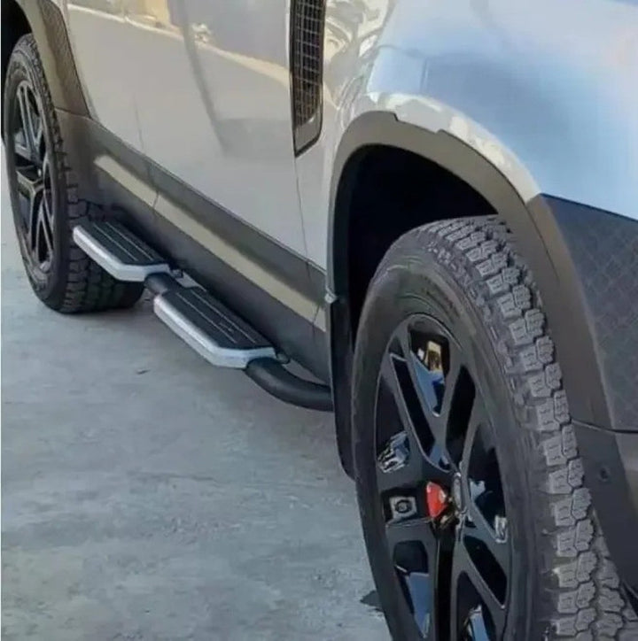 Car Craft Compatible With Range Land Rover Defender 110 L663 Lr129997 2020+ Non-slip Fixed Side Step Running Board Silver 4 Door - CAR CRAFT INDIA