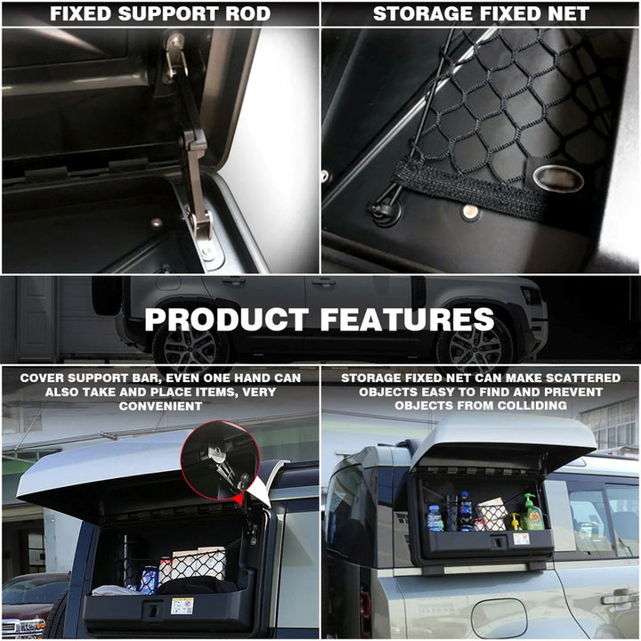 Car Craft Compatible With Range Land Rover Defender 90 110 L663 Lr129997 2020+ Side Window Schoolbag External Hanging Device Luggage Storage Box Toolbox Small Schoolbag Black - CAR CRAFT INDIA