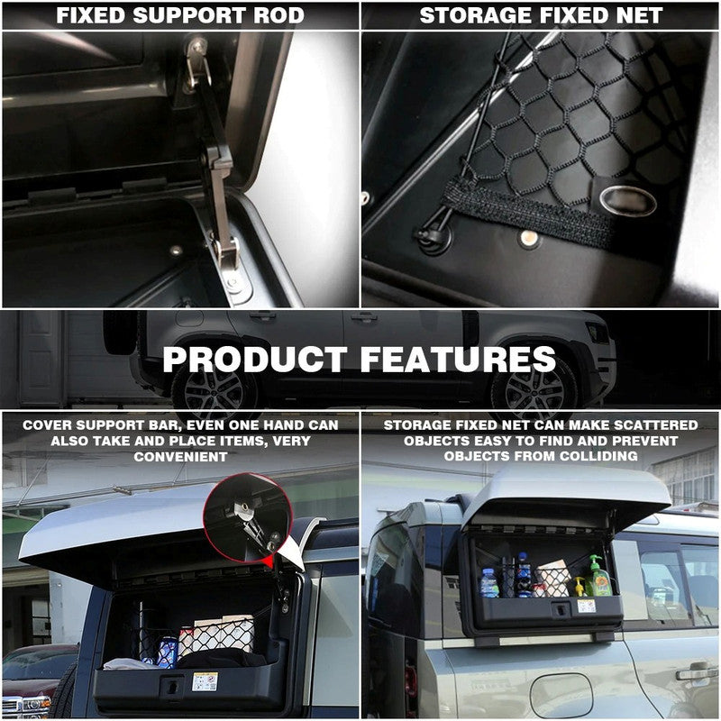 Car Craft Compatible With Range Land Rover Defender 90 110 L663 Lr129997 2020+ Side Window Schoolbag External Hanging Device Luggage Storage Box Toolbox Small Schoolbag Stone - CAR CRAFT INDIA