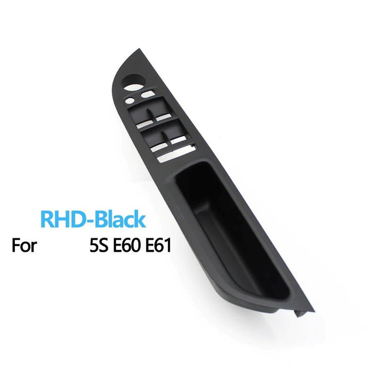 Car Craft Compatible With Bmw 5 Series E60 E61 2006-2010 Car Interior Door Handle Inner Door Armrest Panel Pull Trim Window Switch Cover Black 51416983704 Rhd