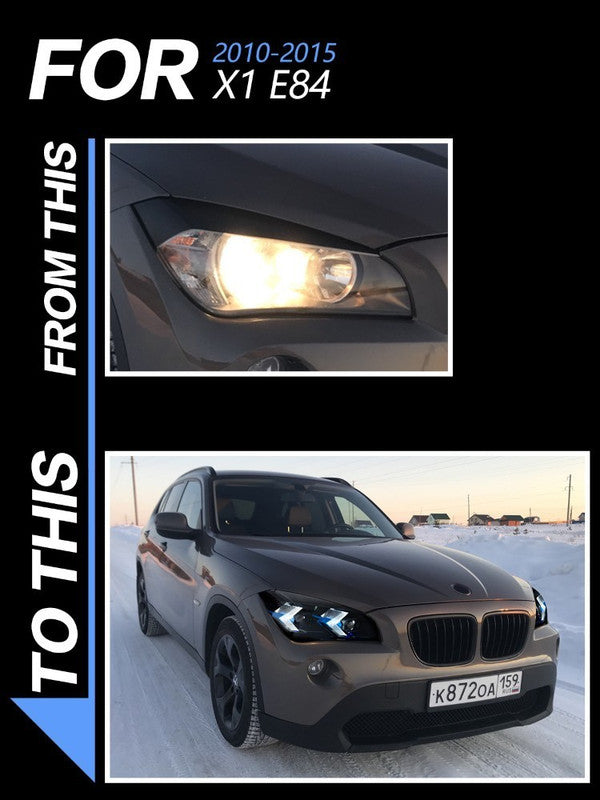 Car Craft Compatible With Bmw X1 E84 2010-2015 Car Front Upgraded Head Light Lamp Xenon Headlight Retrofit Upgrade Modified Led Drl Hid G Series Style For Helogen Car