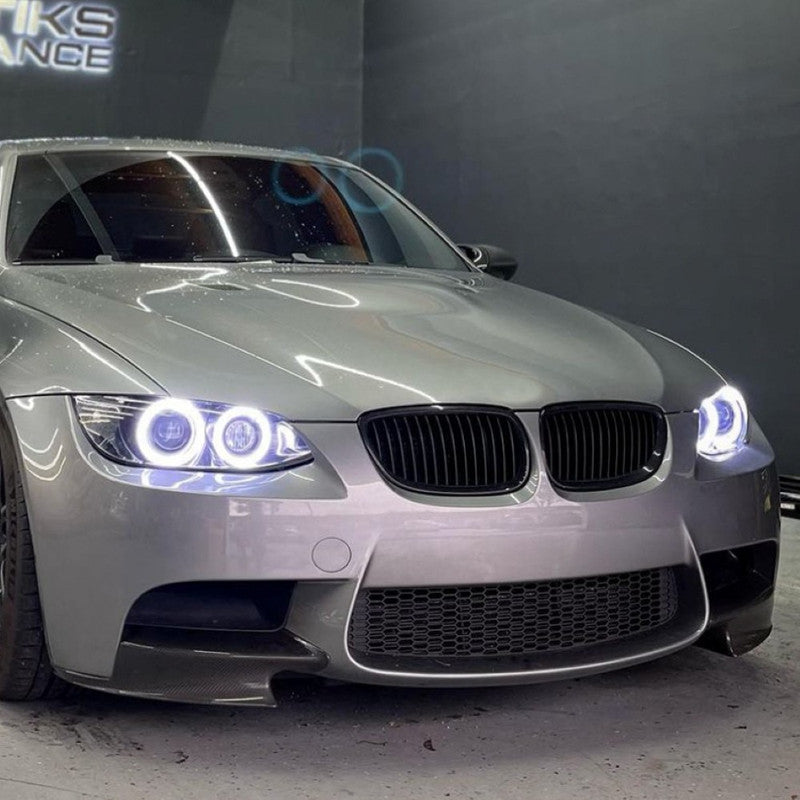 Car Craft Compatible With Bmw 3 Series E90 E91 E92 2007-2011 M Sports Front Bumper Lip Splitter Skirts Canard Carbon Fiber Look Zst- 477 Cf - CAR CRAFT INDIA