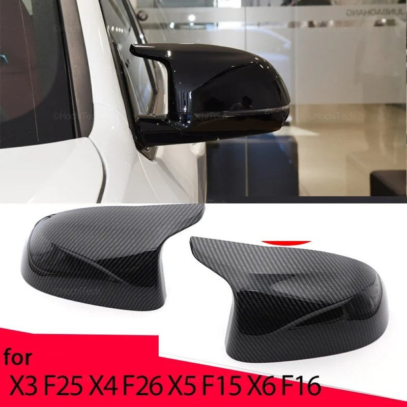 Car Craft Compatible With Bmw X5 F15 2014-2018 X6 F16 2014-2018 X3 F25 2014-2018 M3 M4 M5 M6 M7 Side Rear View Case Door Wing Cap Shell Housing Mirror Covers Carbon Fiber Look