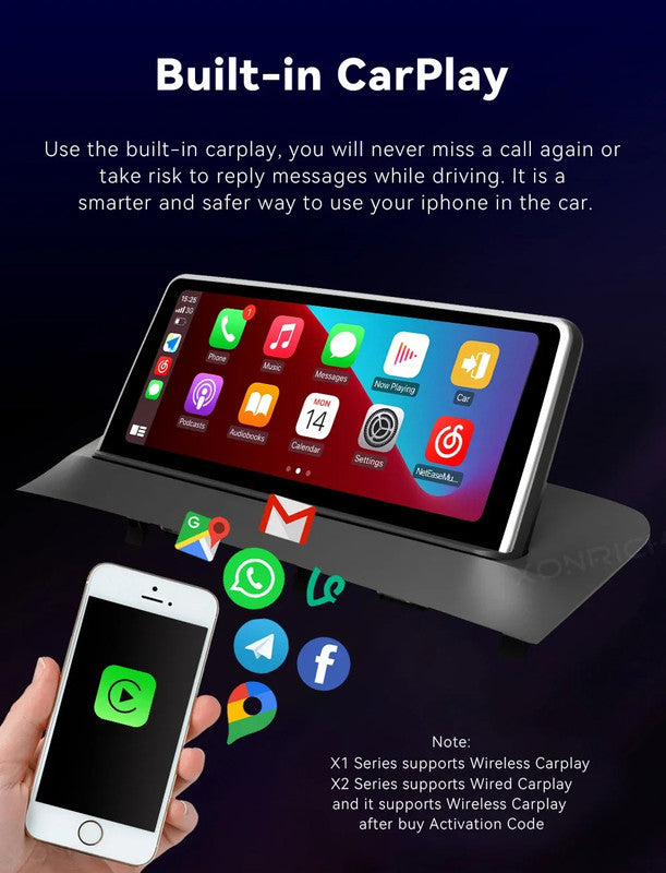 Car Craft Compatible With Bmw X3 X4 F25 F26 2010-2017 Android Multimedia Infotainment Touchscreen Dvd Player Wireless Carplay Android Auto 4gb +64gb 10.25 Inch Cic