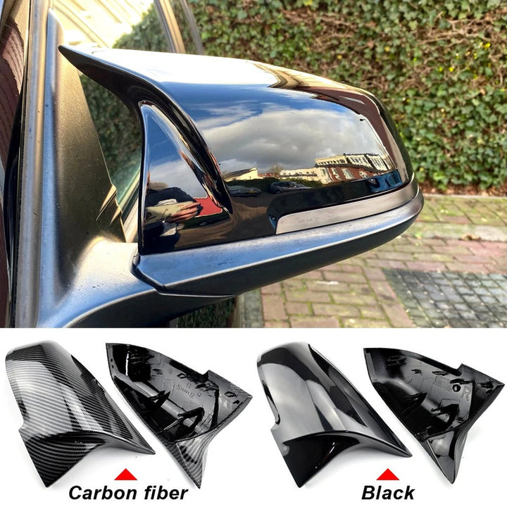 Car Craft Compatible With Bmw 1 2 3 Series F20 F22 F30 F34 Gt 12-18 4 Series F32 14-18 X1 E84 13-15 F87 14-18 M3 M4 M5 M6 Side Rear View Case Door Wing Cap Shell Housing Mirror Covers Carbon Glossy Black