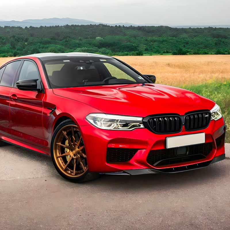 Car Craft Compatible With Bmw 5 Series G30 F90 2018-2020 Front M5 Bumper Lip Skirt Splitter Spoiler Zst-990 Cf Carbon Fiber Look