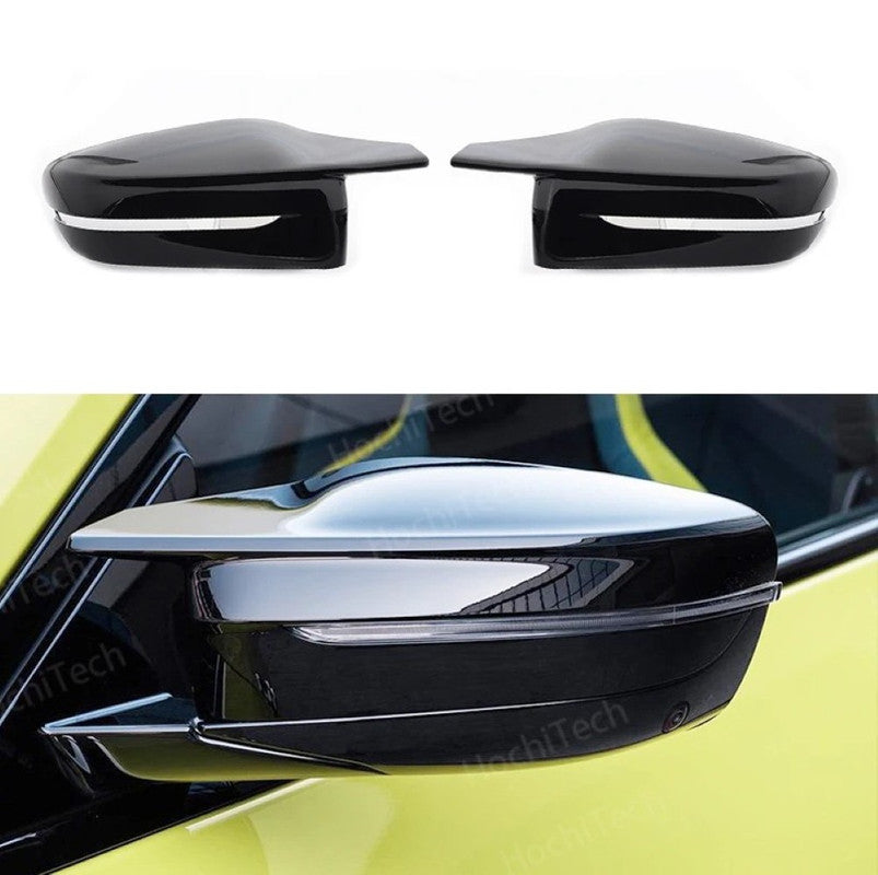 Car Craft Compatible With Bmw 3 Series G20 4 Series G22 5 Series G30 17-23 7 Series G12 16-23 8 Series G14 M3 M4 M5 M6 M7 Side Rear View Case Wing Cap Shell Housing Mirror Covers Glossy Black M3L