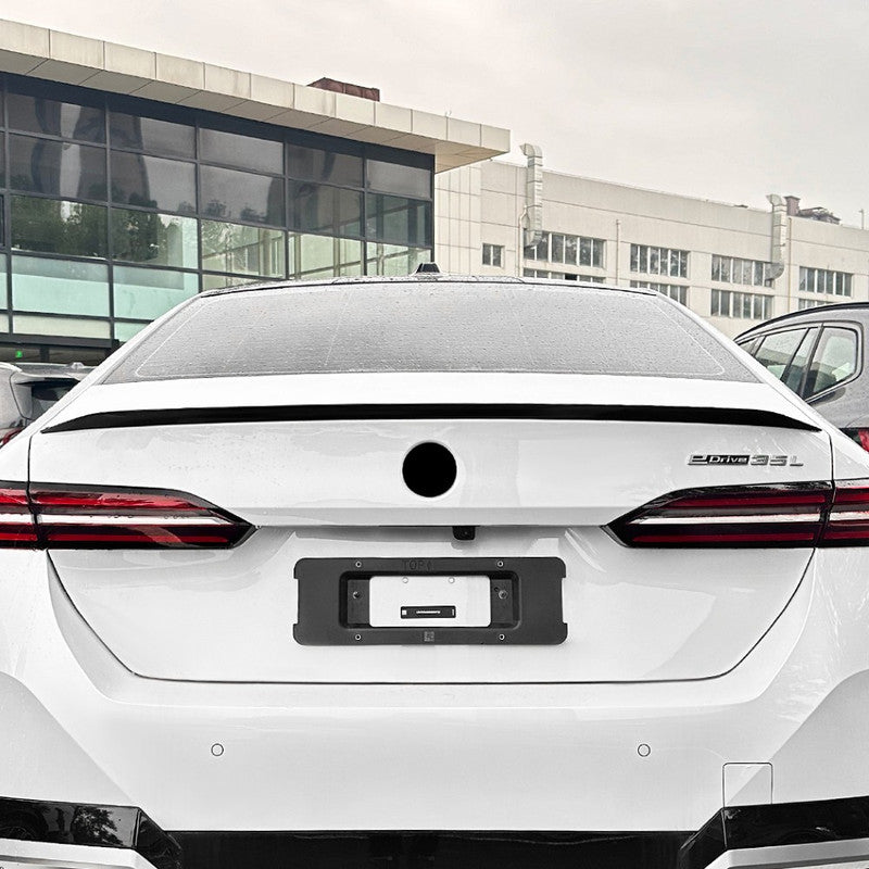 Car Craft Compatible With Bmw 5 Series I5 G60 2024+ Rear Trunk Boot Roof Wing Lip Spoiler Splitter Skirts M5 Style Zst-930 Carbon Fiber Look