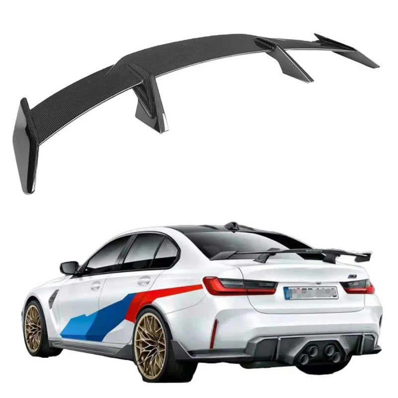 Car Craft Compatible With Bmw M3 M4 G20 G80 Sedan G82 M4 Coupe Rear Tail Wing Boot Roof Trunk Lip Spoiler 2019-2025 Gt Style Real Carbon Fiber