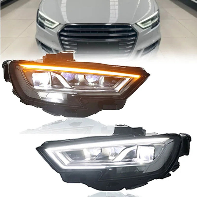 Car Craft Compatible With Audi A3 2017-2021 Helogen Car Front Upgraded Head Light Lamp Xenon Headlight Retrofit Upgrade Modified Led Drl Hid Led Style