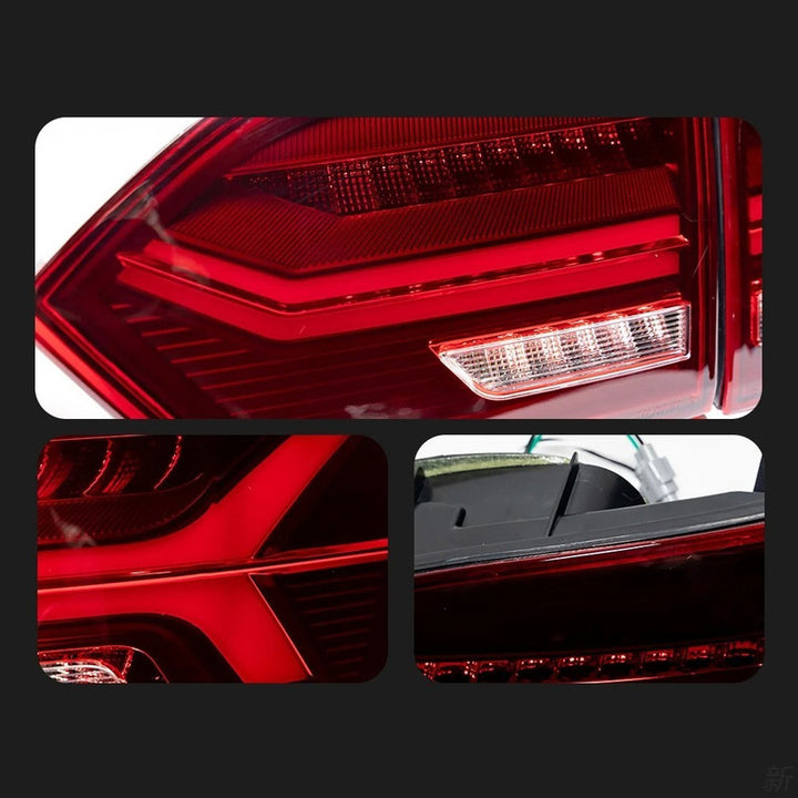 Car Craft Compatible With Volkswagne Vw Jetta 2011-2014 Car Rear Upgraded Tail Light Lamp Xenon Taillight Retrofit Upgrade Modified Led Drl Hid Red B