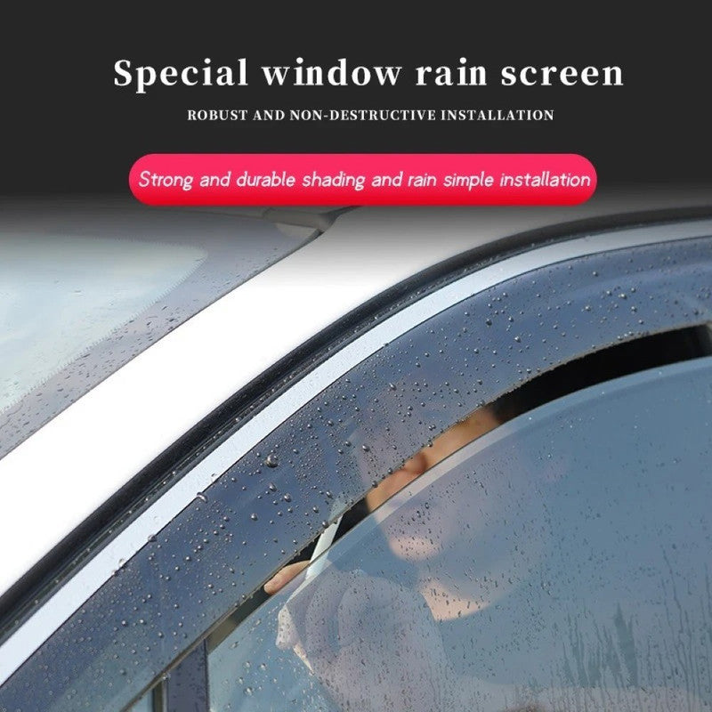Car Craft Compatible With Skoda Octavia 2014-2017 Rain Shine Side Window Wind Deflectors Rain Sun Guard Door Visor Doorvisor Deflector Visor Shades Ventvisor Strip CC-7736 - CAR CRAFT INDIA