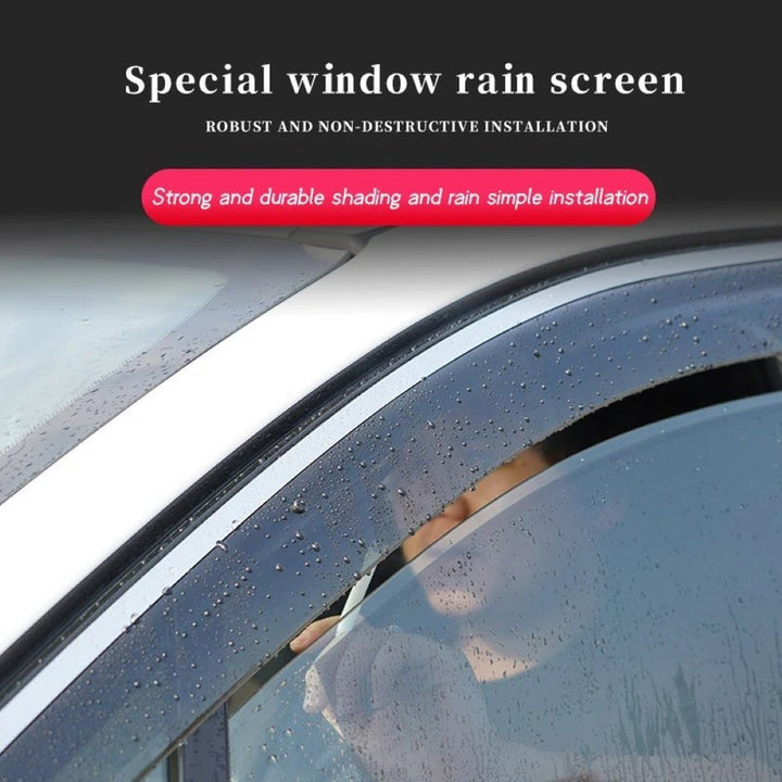 Car Craft Compatible With Skoda Octavia 2014-2017 Rain Shine Side Window Wind Deflectors Rain Sun Guard Door Visor Doorvisor Deflector Visor Shades Ventvisor Strip CC-7736 - CAR CRAFT INDIA