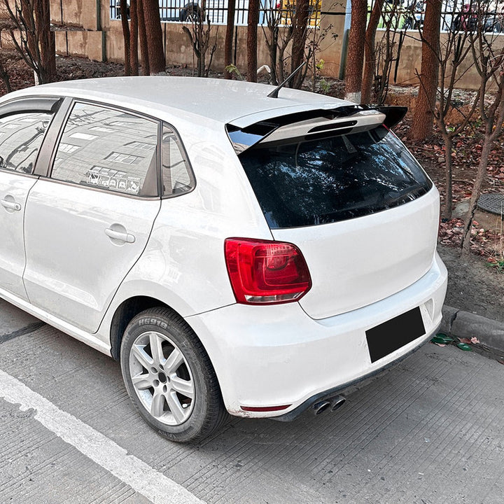 Car Craft Compatible With Volkswagen Polo Mk5 6r 6c 2009-2024 Rear Trunk Boot Roof Wing Lip Spoiler Splitter Skirts Oettinger Zst-965 Carbon Fiber Look