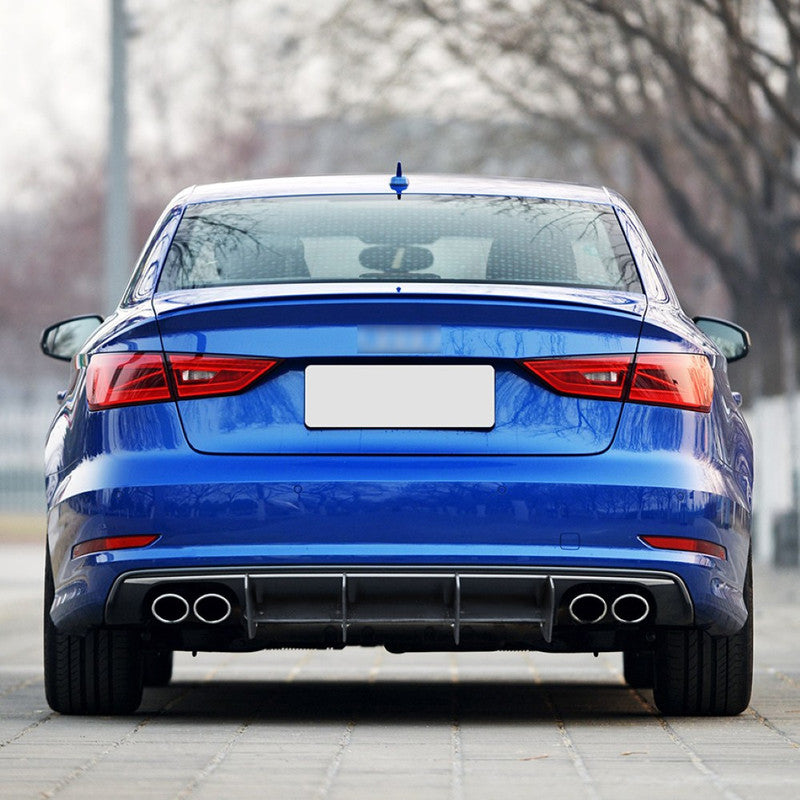 Car Craft Compatible With Audi A3 S3 8v 2013-2015 Rear Bumper Lip Skirt Splitter Diffuser