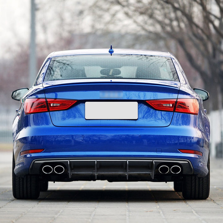Car Craft Compatible With Audi A3 S3 8v 2013-2015 Rear Bumper Lip Skirt Splitter Diffuser
