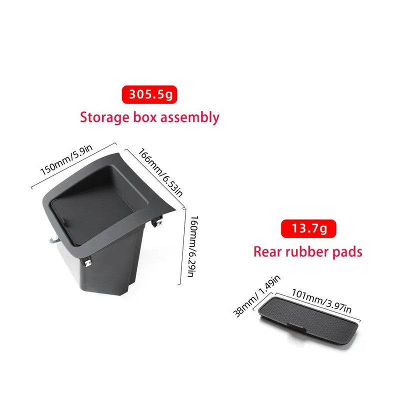 Car Craft Compatible With Volvo Xc90 2016-2025 Xc60 2018-2025 V90 2017-2025 V60 2019-2025 S90 2017-2025 Rear Storage Box Assembly Armrest Box Water Cup Holder 31469683-1 CC-8982