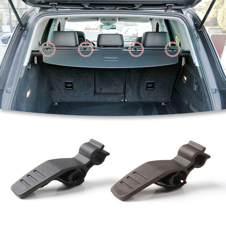 Car Craft Compatible With Vw Volkswagen Touareg 2011-2018 Car Trunk Shade Luggage Curtain Tray Cover Blind Repair Hook Vehicle Fixing Clip Modern Replaceable 7p689877345w Black CC-8970