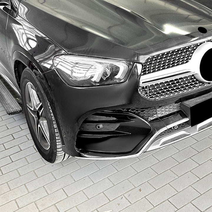 Car Craft Compatible With Mercedes Benz Gle Class W167 2019-2023 Amg Line Front Bumper Fog Lamp Light Grill Cover Frame Zst-920