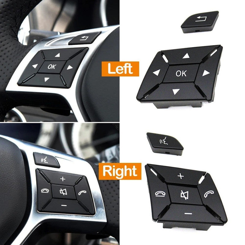 Car Craft Compatible With Mercedes A B C E Class Gla W204 W246 W207 W212 W176 W156 Cla W117 Cls W218 Slk Slc W172 Steering Wheel Control Switch Knob Button Cover 21854001628495 Moka Left A CC-7846 - CAR CRAFT INDIA