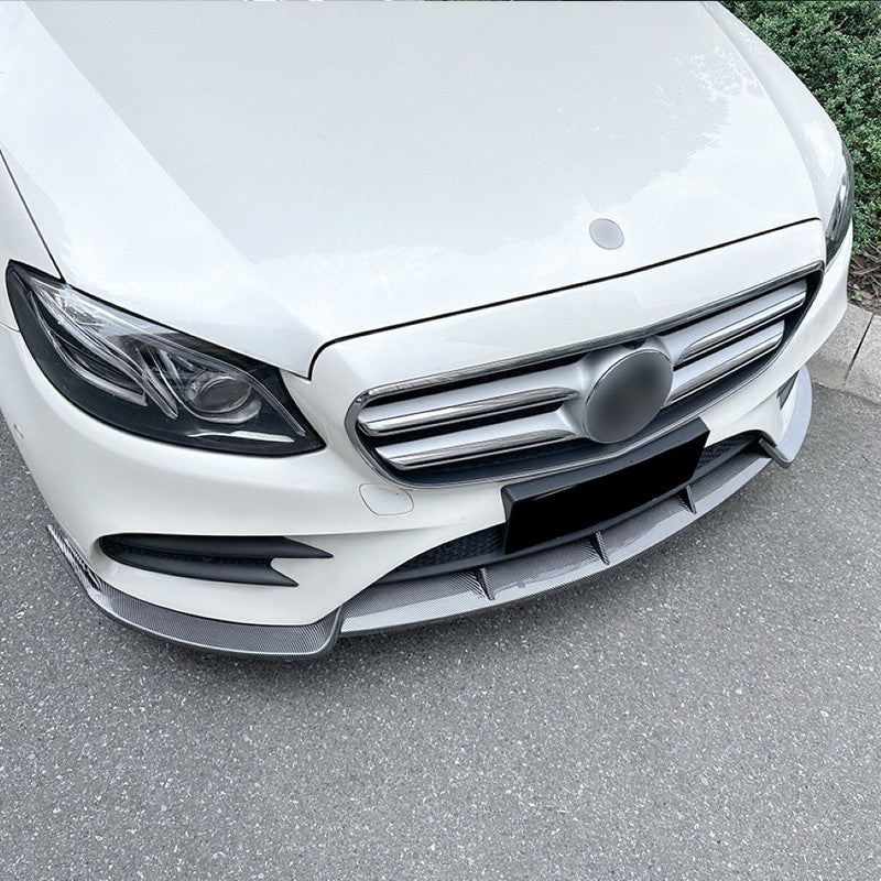 Car Craft Compatible With Mercedes Benz C Class W205 Lci 2019-2021 Amg Front Bumper Lip Splitter Diffuser Skirst Flag Canard Carbon Fiber Look Zst-633 Cf