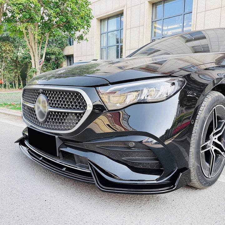 Car Craft Compatible With Mercedes Benz E Class W214 2024+ Front Amg Bumper Lip Splitter Skirst Carbon Fiber Look Zst-677 Cf