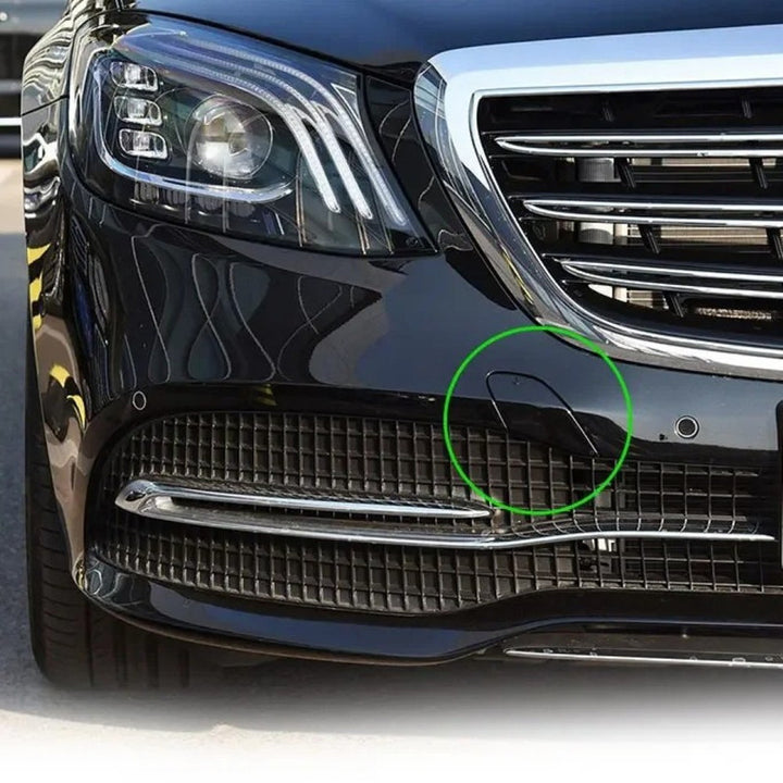 Car Craft Compatible With Mercedes Benz S Class W222 Lci 2018-2022 Front Bumper Tow Hook Towing Tochan Trailer Cover 2228850500 Unpainted - CAR CRAFT INDIA