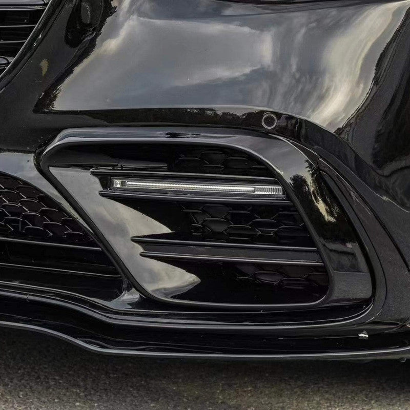 Car Craft Compatible With Mercedes Benz S Class W223 2021-2025 Car Upgrade To S450 Amg Bumper Bodykit Front After Lip Diffuser Exhaust Tips Fog Gril Cover Grill