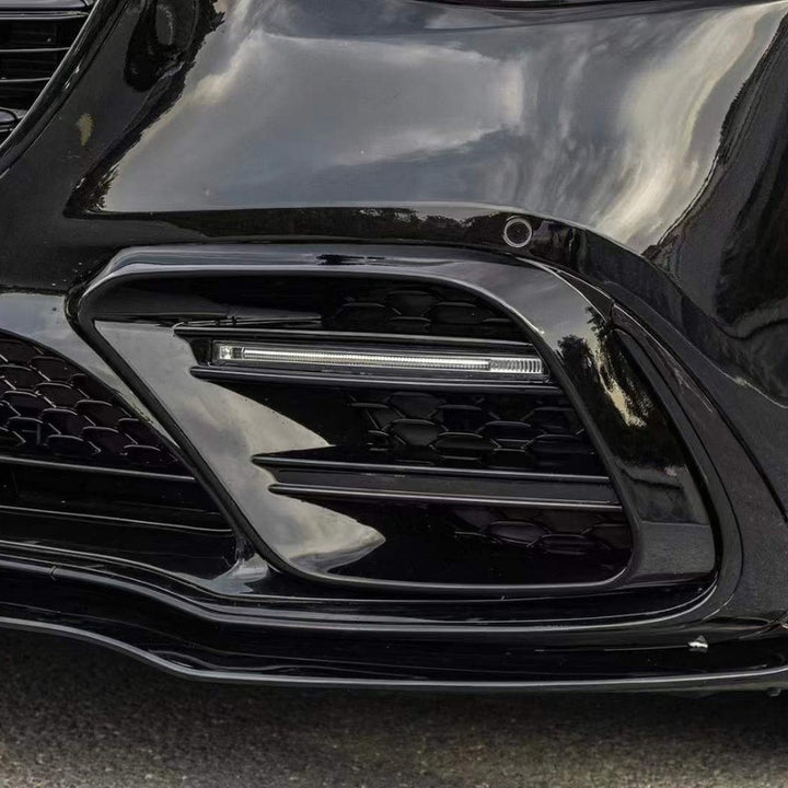 Car Craft Compatible With Mercedes Benz S Class W223 2021-2025 Car Upgrade To S450 Amg Bumper Bodykit Front After Lip Diffuser Exhaust Tips Fog Gril Cover Grill