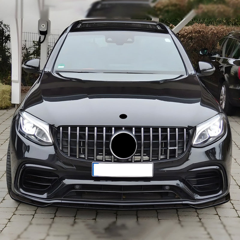 Car Craft Compatible With Mercedes Benz Glc W253 X253 2016-2019 Amg Front Bumper Lip Splitter Diffuser Skirst Flag Canard Carbon Fiber Look Zst-762 Cf