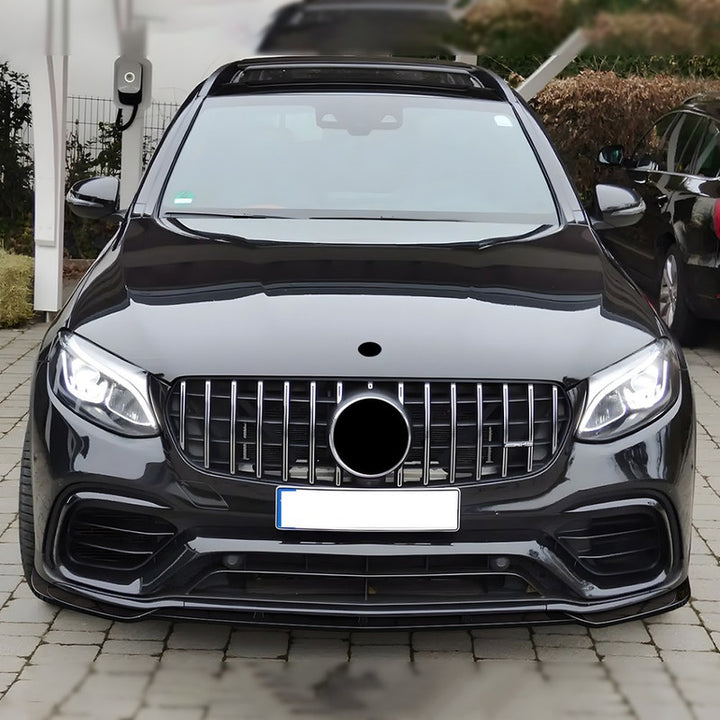 Car Craft Compatible With Mercedes Benz Glc W253 X253 2016-2019 Amg Front Bumper Lip Splitter Diffuser Skirst Flag Canard Glossy Black Zst-762 Gb