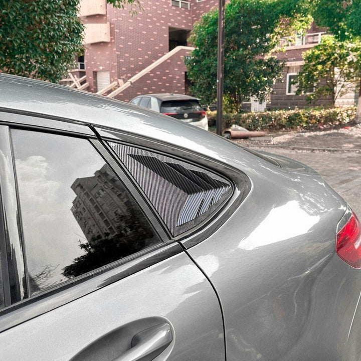 Car Craft Compatible With Mercedes Benz Glc Coupe C253 W253 2016-2020 Car Rear Window Louvers Sticker Rear Triangle Window Shade Spoiler Trim Accessories Zst-1033 Glossy Black