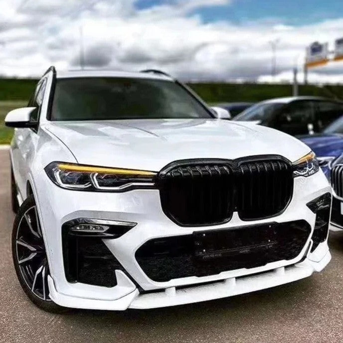 Car Craft Compatible With Bmw X7 G07 2019-2022 Front Rear Bumper Upgrade Convert To M Sport M Performance Black Samurai Bodykit Body Kit Bumper Side Skirt Rear After Lip Diffuser Spoiler Aero Black Samurai Gc G07 006