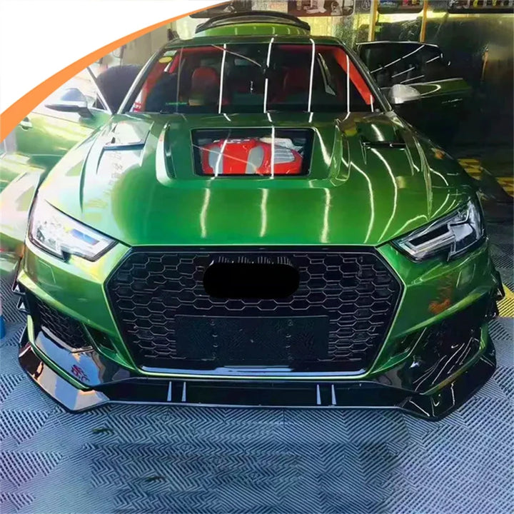 Car Craft Compatible With Audi A4 B9 2017-2020 Rs4 Front Bumper Lip Splitter Skirt Trim A4-021 022 Gc
