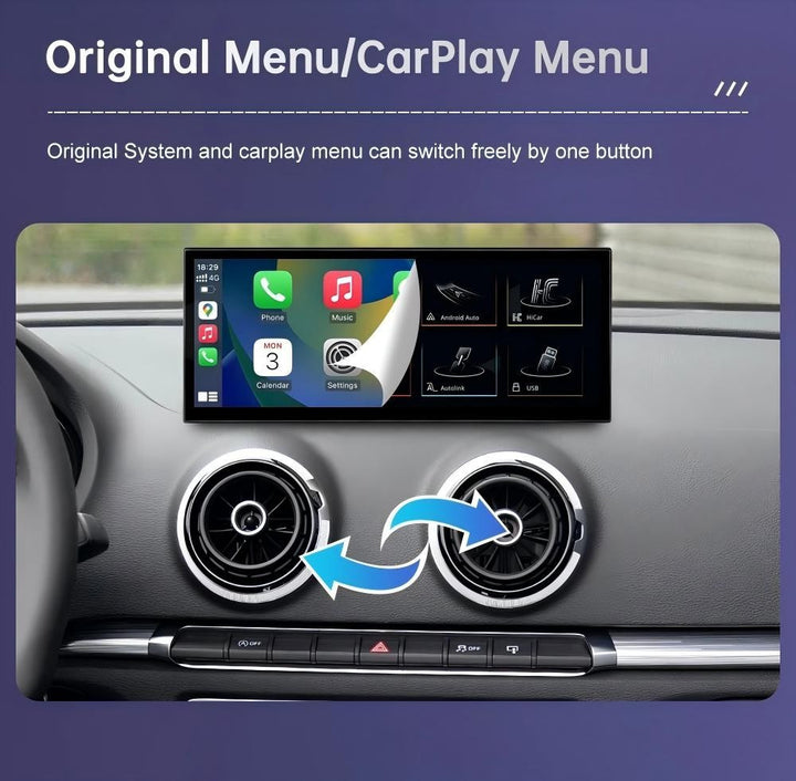 Car Craft Compatible With Audi A3 S3 2013-2020 Android Multimedia Infotainment Touchscreen Dvd Player Wireless Carplay Android Auto 4gb +64gb 10.25 Inch - CAR CRAFT INDIA