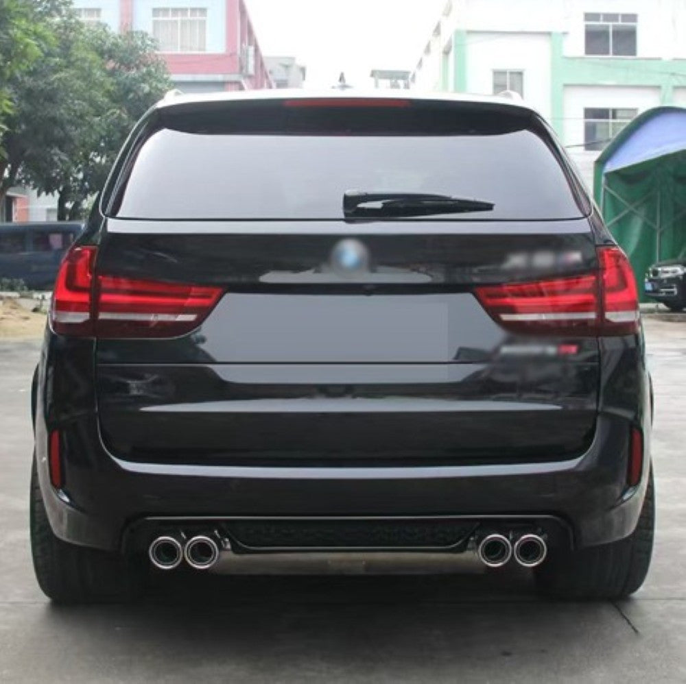 Car Craft Compatible With Bmw X5 F15 Upgrade Convert To M Sport M Performance X5m Bodykit Body Kit Front Rear Bumper Front After Lip Diffuser Skirt Splitter Exhaust Tip Pipe Wheel Arch Gc F15 010