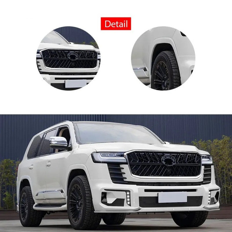 Car Craft Compatible With Toyota Land Cruiser Lc300 Lc 300 2021+ Upgrade Facelift Convert To Lc300 Wald Style Bodytkit Front Rear Bumper Grill Skirt Splitter Wheel Lip Arch F176