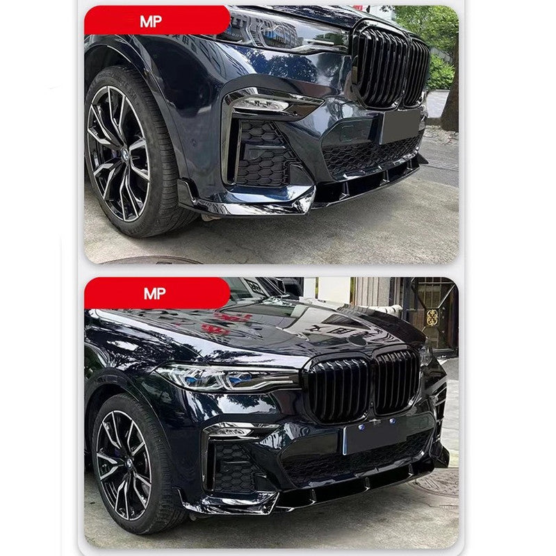Car Craft Compatible With Bmw X7 G07 2019-2022 Front Rear Bumper Upgrade Convert To M Sport M Performance Black Samurai Bodykit Body Kit Bumper Side Skirt Rear After Lip Diffuser Spoiler Aero Black Samurai Gc G07 006