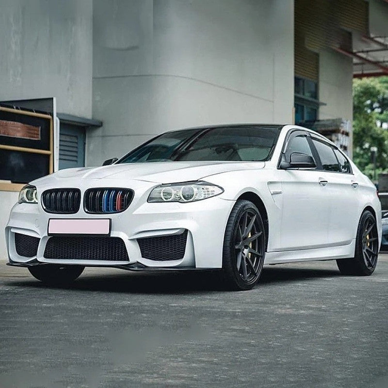 Car Craft Compatible With Bmw 5 Series F10 2010-2017 Front Rear Bumper Upgrade Convert To M Sport M4 Bodykit Body Kit Bumper Side Skirt Rear After Lip Diffuser Gc F10 18 034 CC-10678