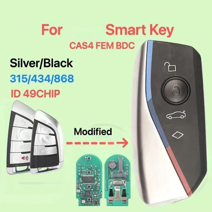 Car Craft Compatible With Bmw 1 2 3 4 5 6 7 X1 X3 X4 X5 X6 X7 Z4 Series Upgrade Key Cover Case To New Style Car Key Cover Shell With Blade 3 Button Bm-ks-62