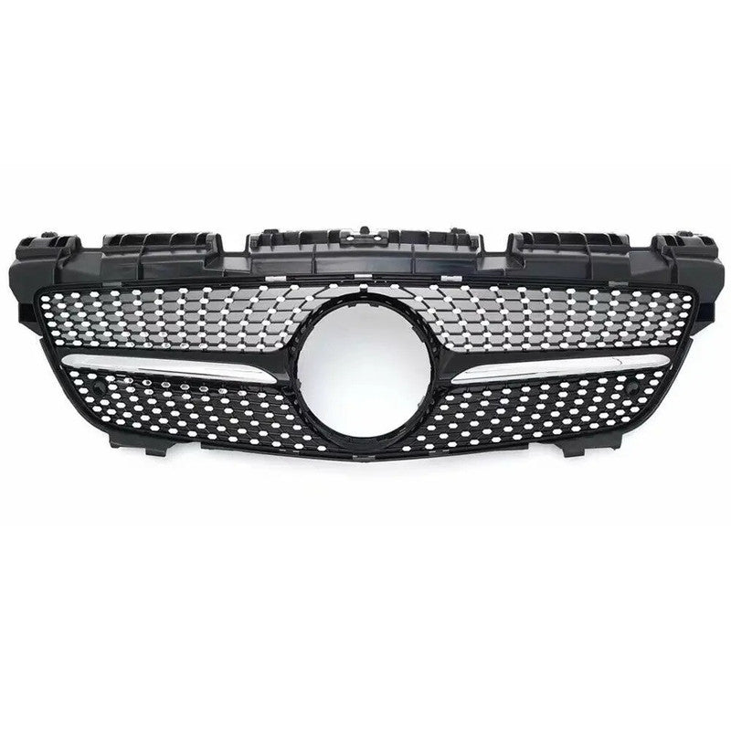 Car Craft Compatible With Mercedes Benz Slc Slk Class R172 W172 2011-2015 Front Amg Bumper Show Grill Diamond Black CC-9677