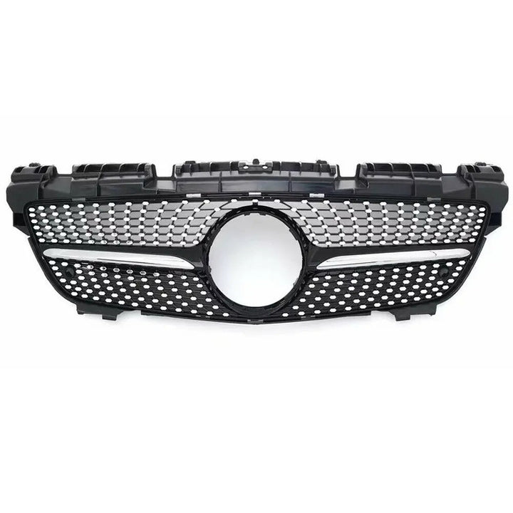 Car Craft Compatible With Mercedes Benz Slc Slk Class R172 W172 2011-2015 Front Amg Bumper Show Grill Diamond Black CC-9677