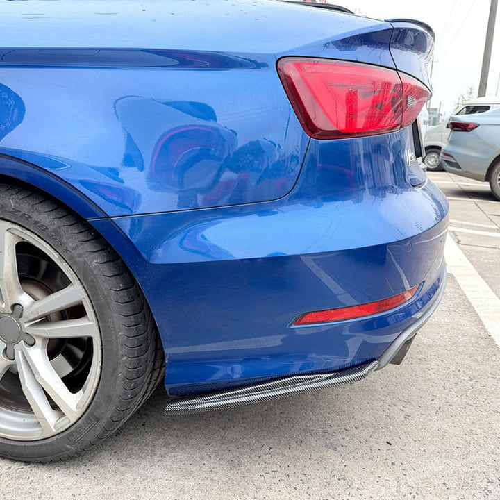 Car Craft Compatible With Audi A3 8v 2013-2016 S Line Rear Bumper Side Splitter Skirt Trim Flag Lip Zst-1555 Gb Glossy Black