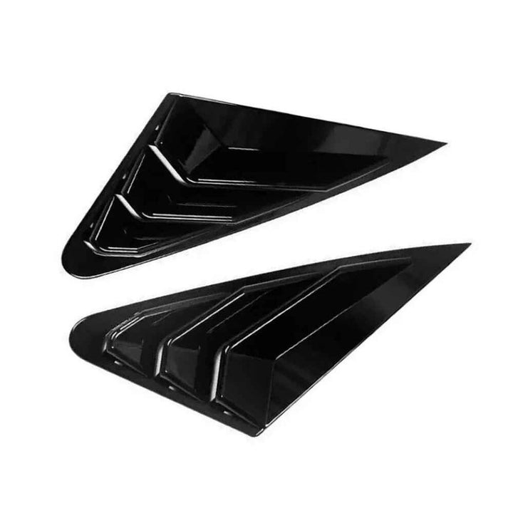 Car Craft Compatible With Audi A4 B8 Sedan 2009-2016 Car Rear Window Shutter Cover Louver Side Vent Trim Triangle Glossy Black
