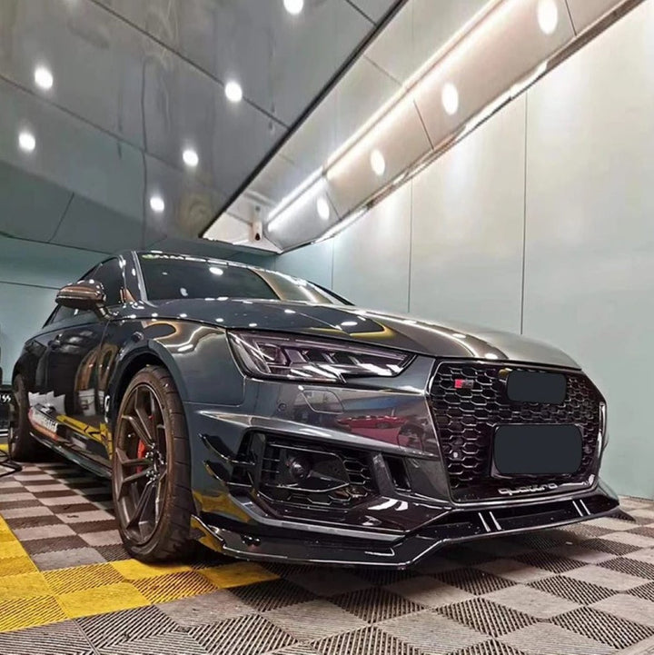 Car Craft Compatible With Audi A4 B9 2017-2020 Upgraded Facelift Convert To Rs4 S4 Sport Bodykit Side Skirt Splitter Running Board A4-028 Gc